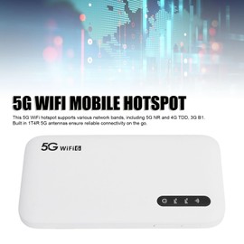 Lite 5G LTE Mobile Hotspot, Ultra High Speed Mobile Hotspot Device, 6100mAh Portable Wi Fi with SIM Card Slot, 16 Connected Devices, Dustproof and Waterproof, Portable Hotspot