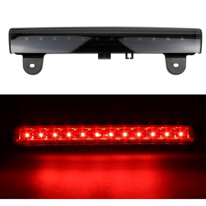 KEWISAUTO Smoked Black LED 3rd Third Brake Light Rear Brake