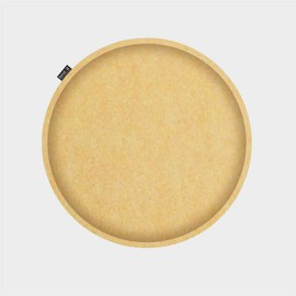 Feltd. Eco Felt Cushion Diameter 36 cm Round Universal Seat Cover – 30 Colours – Optional Non-Slip and Padded (Yellow Orange)