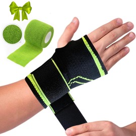 Handgelenkbandage für Sehnenentzündung, Karpaltunnelsyndrom und andere Verletzungen/Handgelenkbandage für die rechte und linke Hand, mit elastischem Band zur Druckeinstellung, inkl. 2 elastische Bandagen