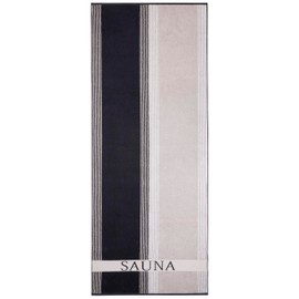 Dyckhoff XL Sauna Towel Stripes, 100% Cotton Terry Towel, Fluffy Absorbent, 450 g/m², Suitable for Sauna, Wellness, Spa, Swimming Pool, Beach, 80 x 200 cm, Anthracite