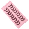 WOONEKY 7d Curling False Eyelashes Pack 10 Pairs Natural False