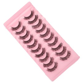 WOONEKY 7d Curling False Eyelashes Pack 10 Pairs Natural False Eyelash Extensions for Makeup