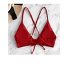ZAFUL - Parte superior de bikini con lazo para mujer,