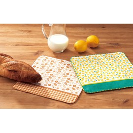 Miyamoto 02587 Gauze Towel, Machi Musume Handkerchief, Market Edition, Lemon, 9.8 x 9.8 inches (25 x 25 cm)