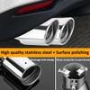 MOCNT Car Exhaust Tailpipe Stainless Steel Exhaust Trim Tailpipe Silencer