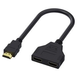 HDMI Male to Dual Female 1 to 2 Way Splitter Adapter Cable for Dual Monitors Hub for Multiple Monitors Female Adapter HDMI Dual Monitor Adapter for LCD TV