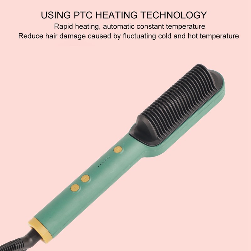 Electric Hair Straightening Comb Straightening Curling Dual Use Hair Curler