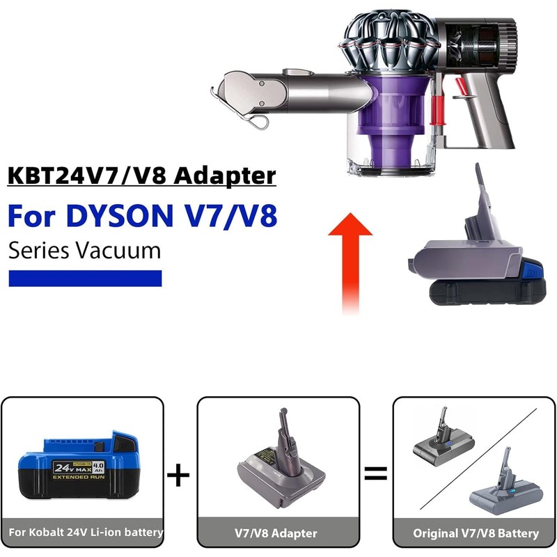 TPDL for V7/V8 Battery Adapter, for Kobalt 24V Max Battery