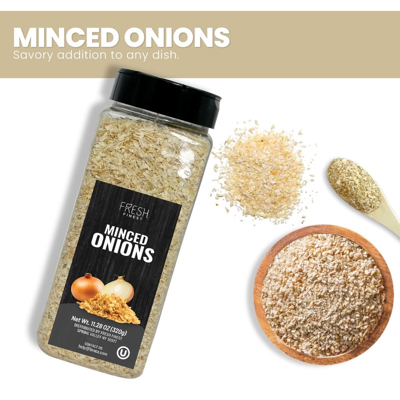 Fresh Finest Culinary Dried Minced Onion Flakes 320G (11.28oz)