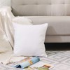 NATUS WEAVER 2 Piece White Pillow Case Faux Linen Square