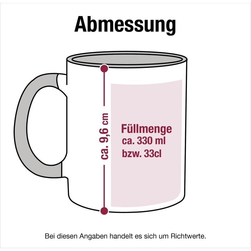 Tasse Tassen 325ml - Einschulung Schulanfang - Hurra ich bin