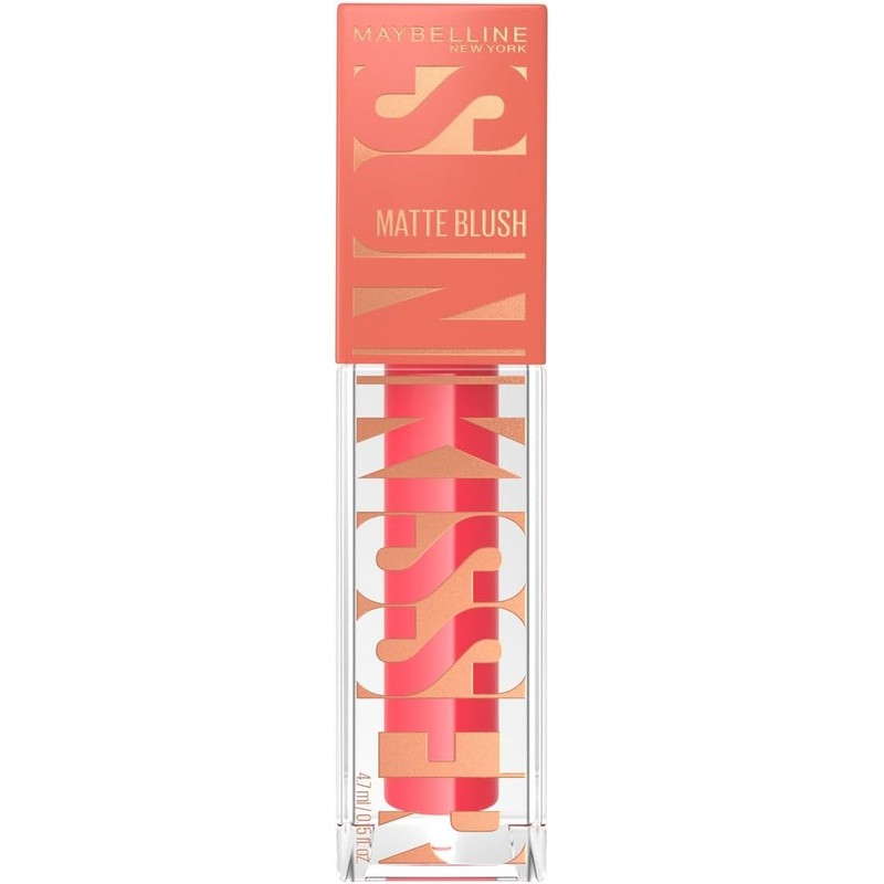 Maybelline SunKisser Rubor Líquido Mate Spicy Red, Efecto Sunglow Rojo