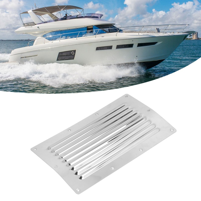 250x150mm Air Vent Louver Grill Cover Stainless Steel Duct Ventilation