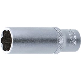 BGS 2972" Super Lock Deep Socket, Silver, 1/4" 12 mm