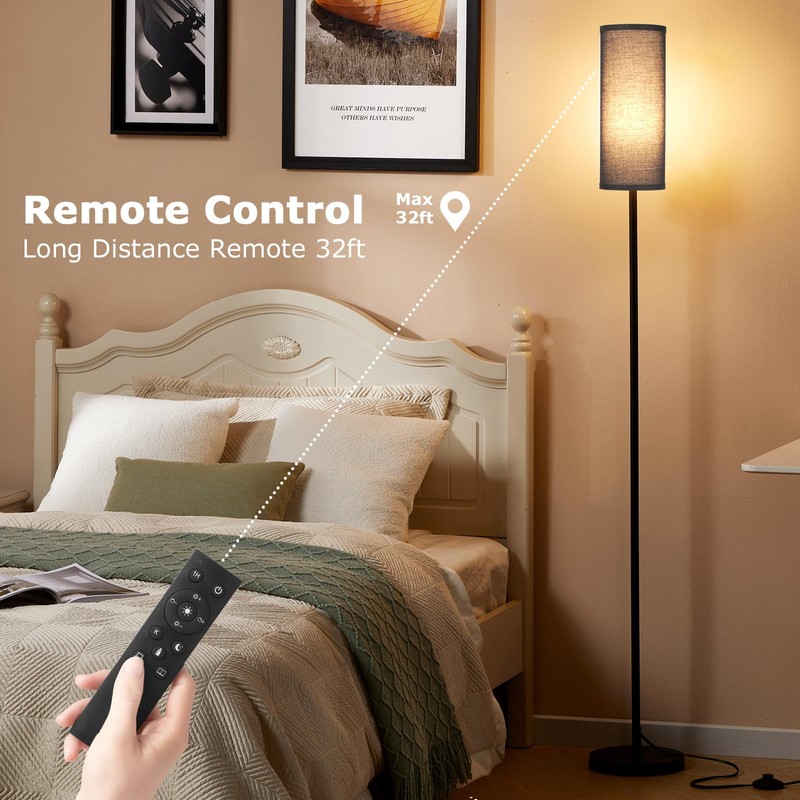 Ambimall 64'' Floor Lamps for Living Room with Remote Control