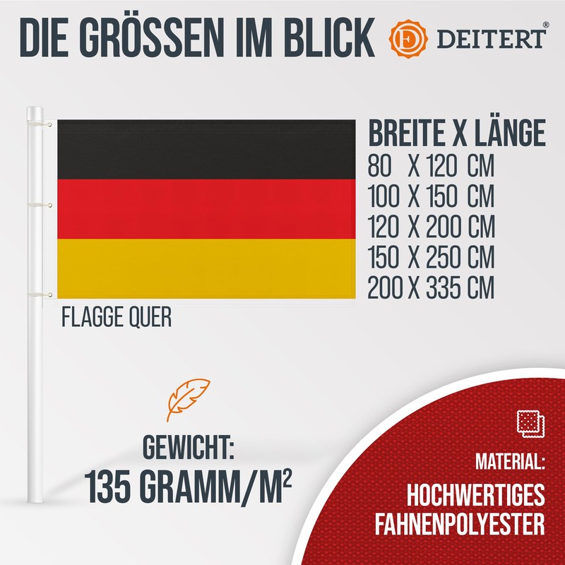 Germany Flag 100 x 150 cm - for Flagpole, Germany