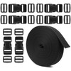 Phinus Buckle Straps 1 Inch, Webbing Straps Polypropylene 11 Yards,