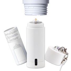 Mandu Deco Rechargeable Kpop Lightstick Battery for K-pop Concerts, Protective Cap with Keychain, Lasts 4 to 6 Hours, White