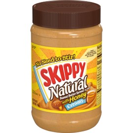 SKIPPY Peanut Butter, Natural Creamy with Honey, 40 Ounce