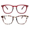 JiSoo 2 Pack Reading Glasses Women 1.5 Stylish Designer Readers