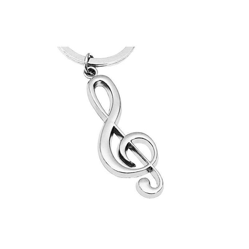 keepdrum Treble Clef Treble Clef Keyring Silver, silver