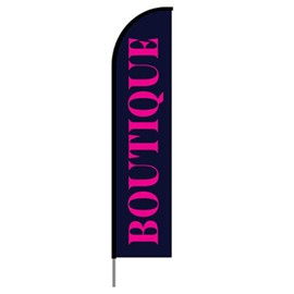 Boutique Shop Outdoor Advertising Feather Flag Banner Swooper Flag Kit w/Pole and Ground Stake