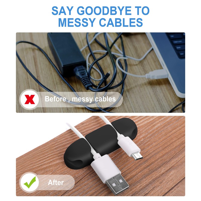 WLLHYF Cable Clips 3PCS Cord Wire Organizer Cable Management Holders