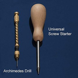 Kings County Tools Universal Screw Starter - Set of 2 | Hardwood Handle Fits Perfectly in the Hand | 2-5/8" Long Shank | Shape Countersink Screws | Simple to Use for Precision Work