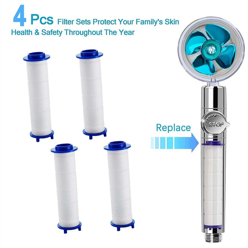 4 Pieces PP Cotton Filter for Shower,Water Filter Element Use