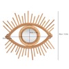 Nordic Makeup Mirror Rattan Woven Eye Shape Wall Hanging Mirror