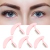 5pcs Curve Handle Lash Comb Stainless Steel Folding Eyelash Teeth