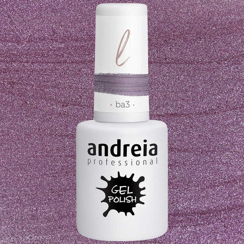 Andreia Semi-Permanent Nail Polish Gel Polish Colour BA3 Pink Glitter