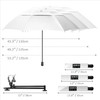 HOBVO UPF 50+ Golf Umbrella with Adjustable Universal Clamp, Portable
