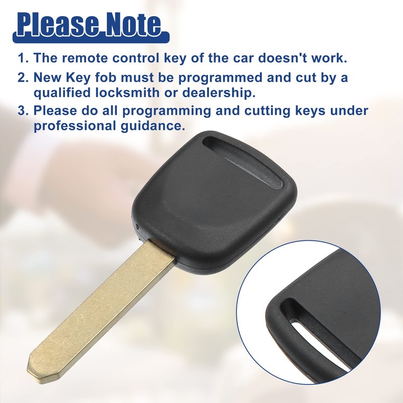 ACROPIX Uncut Ignition Transponder Key Fit for Honda Civic CR-V