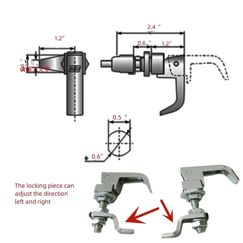 2PCS Lift and Turn Latches and Compression Latch, Adjustable Grip