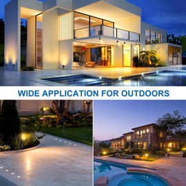 9 W Garden Light with Ground Spike CLV 680LM 2700K Warm White Garden Lighting LED IP66 Waterproof Garden Spotlight Outdoor Garden Lamp Lighting for Gardens Shrubs Trees Pack of 4