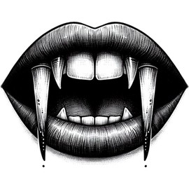 CafePress Vampire Bite Tumbled Stone - Set of 4 Coasters Set of 4 w/holder