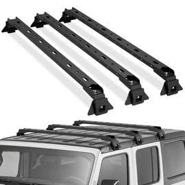 XOOKUN 3 Crossbars 400 lbs Heavy Duty Roof Rack Crossbars for Jeep Wrangler JL JK Gladiator JT 2007-2024, (2/4 Door Hardtop)
