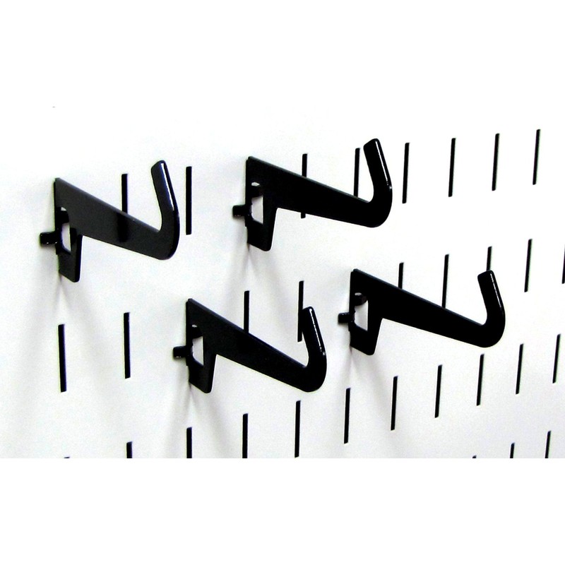 Wall Control 3-1/2in Reach Curved Tip Slotted Hook Pack -