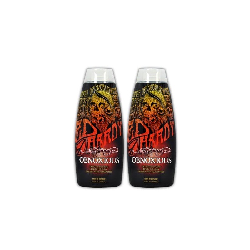 Lot 2 Ed Hardy Obnoxious Indoor Tanning Lotion Accelerator Bronzer