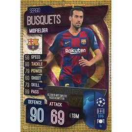 MATCH ATTAX 19/20 SERGIO BUSQUETS RECORD HOLDERS TRADING CARD - FC BARCELONA