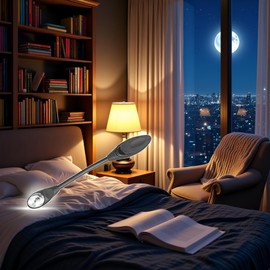 Galyacht Black Mini Flexible Clip-on Bright Booklight Led Travel Book Reading Lamp White Light Hot Book Night Light Book Lights