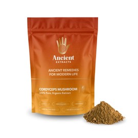 Ancient Extracts Cordyceps Mushroom Extract Powder - Increased Energy, Performance, Endurance - GMO Free, Gluten Free, Vegan - Superfood, Adaptogen (60g)