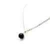 Gold Stone Morion Necklace, Black Crystal, Pendant, Unisex, Natural Stone,