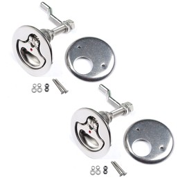 Thorn Boat Cam Latch Flush Pull Hatch Lift 316 Stainless Steel Marine Latches with Back Plate Pack of 2