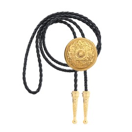 Jeilwiy Gold Bolo Tie, Bolero Ties Mens Bolo Ties Western Wedding Native American Cowboy Neckties Bolo Tie for Women