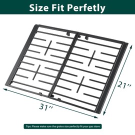W11394363 Burner Grates Stove Replacement Parts for Whirlpool Gas Stove Range Grate Kit Cast Iron Whirlpool WFG540H0ES0 WFG540H0AS1 WFG540H0ES1 Cooktop Surface Wok Stovetop Oven Grates 2 Pcs