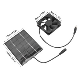 Uadme 2W Solarventilator, 6V Wasserdichter Solarpanel mit Lüfter Kit Tragbarer Solarbetriebener Abluftventilator für Camping Caravan Yacht Gewächshaus Hundehaus Hühnerhaus Ventila