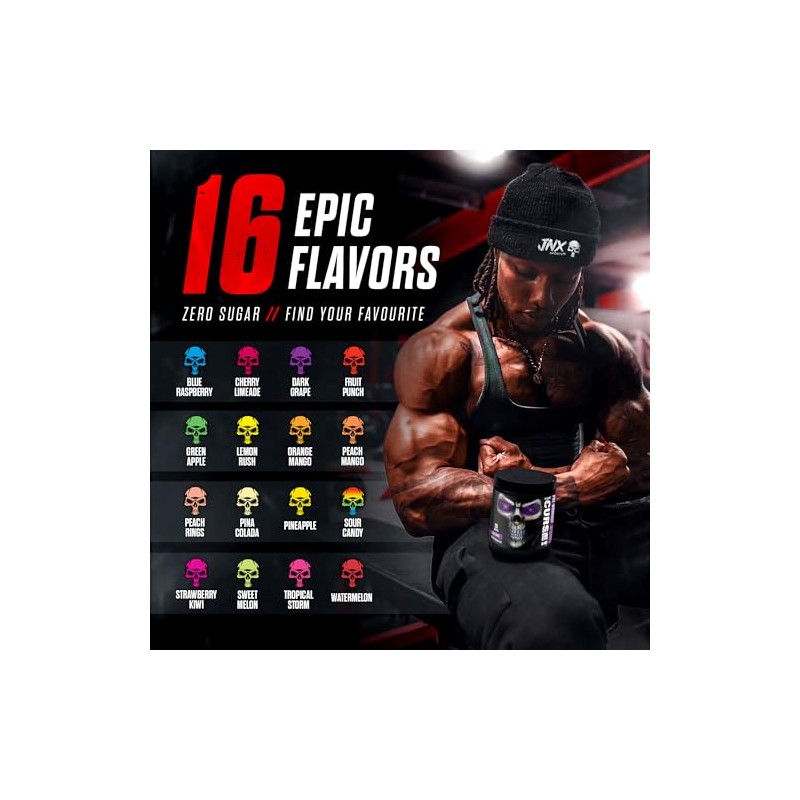 JNX SPORTS The Curse! Pre Workout Powder for Men &